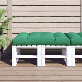 Cojín de asiento de jardín de tela verde 120x80x12 cm
