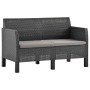 2-seater garden sofa with anthracite gray rattan PP cushions by vidaXL, Garden sets - Ref: Foro24-3067231, Price: 182,61 €, D...