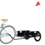 Anhänger für Fahrräder aus Eisen und schwarzem Oxford-Stoff von vidaXL, Fahrradanhänger - Ref: Foro24-94171, Preis: 87,92 €, ...