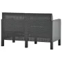2-seater garden sofa with anthracite gray rattan PP cushions by vidaXL, Garden sets - Ref: Foro24-3067231, Price: 177,89 €, D...
