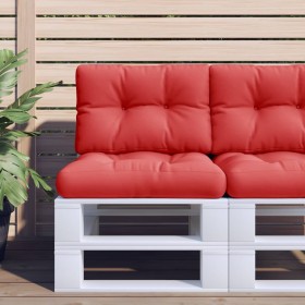 Cojín para sofá de palets de tela rojo 60x40x12 cm