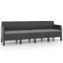 Gartenmöbel-Set 4 Stück Kissen PP Rattan Anthrazitgrau von vidaXL, Gartensets - Ref: Foro24-3079676, Preis: 597,86 €, Rabatt: %