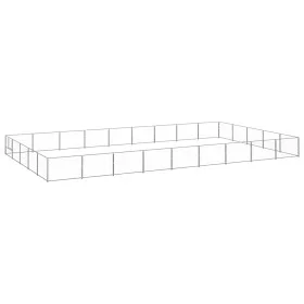 Perrera plateada 45 m² acero by vidaXL, Dog kennels and fences - Ref: Foro24-3082167, Price: 445,66 €, Discount: %