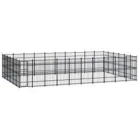 Steel outdoor kennel 55.3 m² by vidaXL, Dog kennels and fences - Ref: Foro24-3097999, Price: 1,00 €, Discount: %