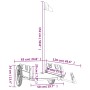 Anhänger für Fahrräder aus Eisen und schwarzem Oxford-Stoff von vidaXL, Fahrradanhänger - Ref: Foro24-94171, Preis: 87,92 €, ...
