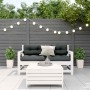 Set de muebles de jardín 3 pzas con cojines madera pino blanco