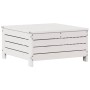 Set de muebles de jardín 3 pzas con cojines madera pino blanco