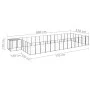 Black kennel 26.62 m² steel by vidaXL, Dog kennels and fences - Ref: Foro24-3082217, Price: 648,38 €, Discount: %