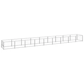 Silberner Zwinger 9 m² aus Stahl von vidaXL, Hundehütten und Zäune - Ref: Foro24-3082107, Preis: 321,39 €, Rabatt: %