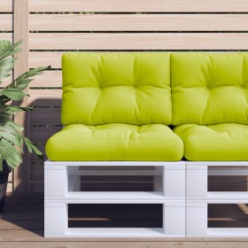 Cojín para sofá de palets de tela verde claro 60x40x12 cm