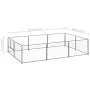 Silberner Zwinger 6 m² aus Stahl von vidaXL, Hundehütten und Zäune - Ref: Foro24-3082119, Preis: 152,10 €, Rabatt: %