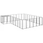 Black dog kennel, 15.73 m² steel by vidaXL, Dog kennels and fences - Ref: Foro24-3082227, Price: 496,83 €, Discount: %