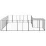 Black dog kennel, 15.73 m² steel by vidaXL, Dog kennels and fences - Ref: Foro24-3082227, Price: 496,83 €, Discount: %