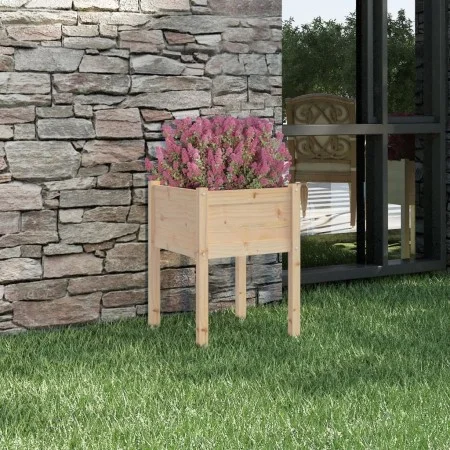 Pflanzgefäß aus massivem Kiefernholz, 50 x 50 x 70 cm von vidaXL, Töpfe und Pflanzgefäße - Ref: Foro24-810799, Preis: 32,11 €...