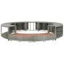 Gray synthetic rattan hot tub surround by vidaXL, Pool and spa accessories - Ref: Foro24-46459, Price: 605,83 €, Discount: %