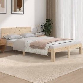 Bettgestell aus Massivholz 120x190 cm von vidaXL, Betten und Lattenroste - Ref: Foro24-810465, Preis: 112,58 €, Rabatt: %
