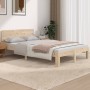 Estructura de cama madera maciza 120x190 cm de vidaXL, Camas y somieres - Ref: Foro24-810465, Precio: 112,82 €, Descuento: %