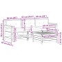 Juego de muebles de jardín 4 pzas y cojines madera maciza pino