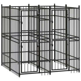 Steel outdoor kennel 3.69 m² by vidaXL, Dog kennels and fences - Ref: Foro24-3097937, Price: 524,49 €, Discount: %