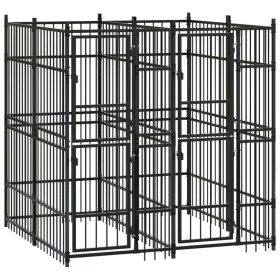 Steel outdoor kennel 3.69 m² by vidaXL, Dog kennels and fences - Ref: Foro24-3097937, Price: 524,49 €, Discount: %