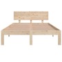 Solid wood bed frame 120x190 cm by vidaXL, Beds and slatted bases - Ref: Foro24-810465, Price: 112,92 €, Discount: %