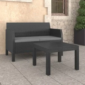 Garden furniture set, 2 pieces, anthracite grey PP rattan cushions by vidaXL, Garden sets - Ref: Foro24-3079667, Price: 224,5...