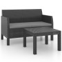 Garden furniture set, 2 pieces, anthracite grey PP rattan cushions by vidaXL, Garden sets - Ref: Foro24-3079667, Price: 228,1...