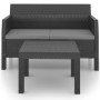 Garden furniture set, 2 pieces, anthracite grey PP rattan cushions by vidaXL, Garden sets - Ref: Foro24-3079667, Price: 228,1...