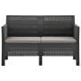 Garden furniture set, 2 pieces, anthracite grey PP rattan cushions by vidaXL, Garden sets - Ref: Foro24-3079667, Price: 228,1...