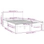 Estructura de cama madera maciza 120x190 cm de vidaXL, Camas y somieres - Ref: Foro24-810465, Precio: 112,82 €, Descuento: %