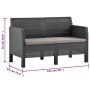 Garden furniture set, 2 pieces, anthracite grey PP rattan cushions by vidaXL, Garden sets - Ref: Foro24-3079667, Price: 228,1...