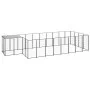 Black kennel 10.89 m² steel by vidaXL, Dog kennels and fences - Ref: Foro24-3082207, Price: 421,67 €, Discount: %