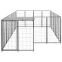 Black kennel 10.89 m² steel by vidaXL, Dog kennels and fences - Ref: Foro24-3082207, Price: 421,67 €, Discount: %