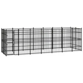 Stahl-Außenzwinger 12,9 m² von vidaXL, Hundehütten und Zäune - Ref: Foro24-3097961, Preis: 954,23 €, Rabatt: %