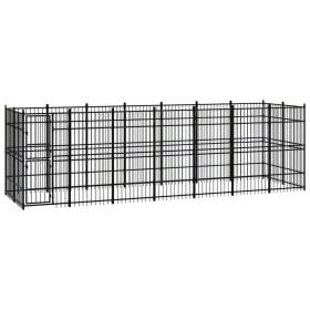 Stahl-Außenzwinger 12,9 m² von vidaXL, Hundehütten und Zäune - Ref: Foro24-3097961, Preis: 954,23 €, Rabatt: %