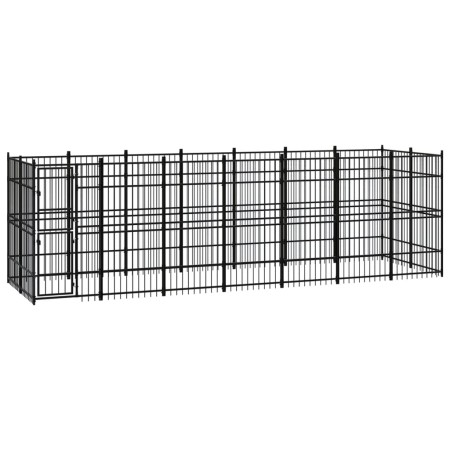 Stahl-Außenzwinger 12,9 m² von vidaXL, Hundehütten und Zäune - Ref: Foro24-3097961, Preis: 954,23 €, Rabatt: %