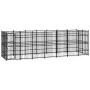 Steel outdoor kennel 12.9 m² by vidaXL, Dog kennels and fences - Ref: Foro24-3097961, Price: 954,23 €, Discount: %