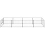 Silver dog kennel 4 m² steel by vidaXL, Dog kennels and fences - Ref: Foro24-3082102, Price: 155,12 €, Discount: %