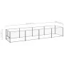 Silberner Zwinger 4 m² Stahl von vidaXL, Hundehütten und Zäune - Ref: Foro24-3082102, Preis: 152,10 €, Rabatt: %