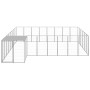Silberner Zwinger 15,73 m² Stahl von vidaXL, Hundehütten und Zäune - Ref: Foro24-3082233, Preis: 424,83 €, Rabatt: %