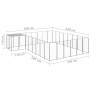 Silberner Zwinger 15,73 m² Stahl von vidaXL, Hundehütten und Zäune - Ref: Foro24-3082233, Preis: 424,83 €, Rabatt: %