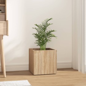 Sonoma oak plywood planter 40x40x40 cm by vidaXL, Pots and planters - Ref: Foro24-808795, Price: 38,26 €, Discount: %