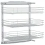 Abnehmbarer Küchenkorb 3 Ebenen silber 47x35x56 cm von vidaXL, Behälter für Küchenutensilien - Ref: Foro24-50970, Preis: 100,...