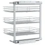 Abnehmbarer Küchenkorb 3 Ebenen silber 47x35x56 cm von vidaXL, Behälter für Küchenutensilien - Ref: Foro24-50970, Preis: 100,...