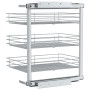 Abnehmbarer Küchenkorb 3 Ebenen silber 47x35x56 cm von vidaXL, Behälter für Küchenutensilien - Ref: Foro24-50970, Preis: 97,8...