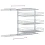 Abnehmbarer Küchenkorb 3 Ebenen silber 47x35x56 cm von vidaXL, Behälter für Küchenutensilien - Ref: Foro24-50970, Preis: 100,...