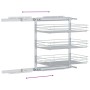 Abnehmbarer Küchenkorb 3 Ebenen silber 47x35x56 cm von vidaXL, Behälter für Küchenutensilien - Ref: Foro24-50970, Preis: 97,8...