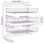 Removable 3-tier silver kitchen basket 47x35x56 cm by vidaXL, Kitchen utensil containers - Ref: Foro24-50970, Price: 97,80 €,...