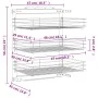 Removable 3-tier silver kitchen basket 47x35x56 cm by vidaXL, Kitchen utensil containers - Ref: Foro24-50970, Price: 95,95 €,...