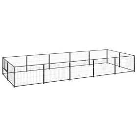 Perrera acero 10 m² negra by vidaXL, Dog kennels and fences - Ref: Foro24-3082112, Price: 248,67 €, Discount: %